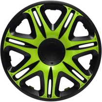 Dísztárcsa 14&quot; Nascar Green-Black (4 darabos garnitúra)