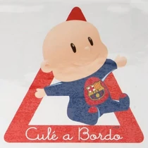 Öntapadó matrica FCB &quot;Baba a fedélzeten&quot; (KC)