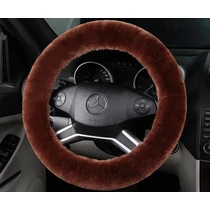 Kormányvédő, barna plüss szőrös, 37-39 cm