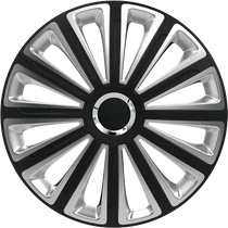 Dísztárcsa 15" Trend Ring Chrome Black &amp; Silver (4 darabos garnitúra)