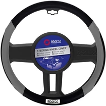 Kormányvédő, szürke- fekete Sparco, csúszásmentes rátéttel, 38 cm (10878)
