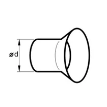 Tölcséres csővég, Ø54mm (263-007)