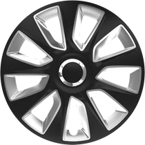 Dísztárcsa 14&quot; Stratos Ring Chrome Black &amp; Silver (4 darabos garnitúra)