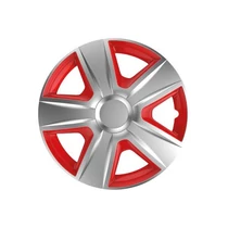 Dísztárcsa 16&quot; Esprit Silver &amp; Red (4 darabos garnitúra)