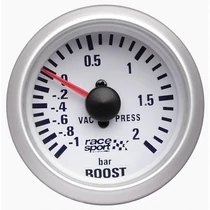 Turbónyomás mérő óra, RACE SPORT, Ø52mm, 12V (KC)
