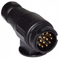 Vonóhorog dugó, műanyag, 13 pólusú