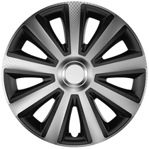 Dísztárcsa 14&quot; Aviator Carbon Silver &amp; Black (4 darabos garnitúra)