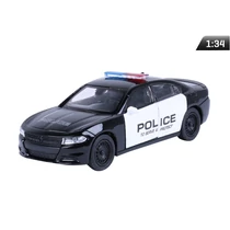 Makett autó, 1:34 2016. Dodge Charger R/T, rendőrség fekete (A83890)