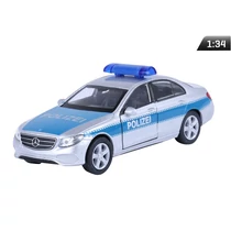Makett autó, 1:34, 2016 Mercedes-Benz E-osztály rendőrségi, ezüst (A83891)