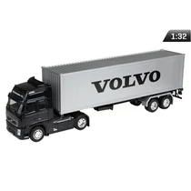 Makett kamion, 1:32, Volvo FH12, fekete és ezüst