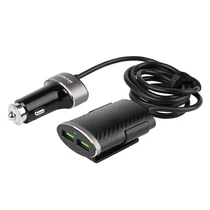 MYWAY 12/24V Töltő, 2X USB + 2X USB 5.1A, 100 CM-ES kábel, rögzítővel (megszűnt termék)