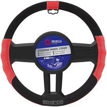 Kormányvédő, Sparco, Sport Line, perforált, piros/fekete, 38 cm (9693)