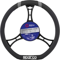 Kormányvédő, Sparco, fekete-szürke, lapos alsó résszel, 38 cm