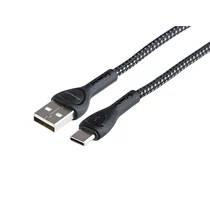 MYWAY USB töltő- és szinkronkábel, mikroszálas, világítással, 200cm, USB C
