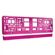 Rendszámtábla tartó, metál pink színű