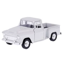 Makett autó, 1:34,1955 Chevrolet Stepside PickUp, fehér (a83871)