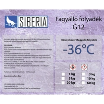 Siberia fagyálló folyadék, 5kg, piros (G12) -36°C