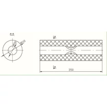 Polmo univerzális kipufogódob, Ø50mm, 350x110mm, kerek