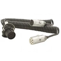 Elektromos adapter, 15+7+7 fémdugók, spirálkábel
