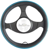 Kormányvédő, fekete-kék, kék varrással, 37-39 cm (CS-F10-7, CS-BF-26-8)