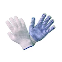 Kesztyű, gumipöttyös, fehér-kék (2 db)