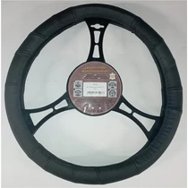 Kormányvédő, fekete, valódi bőr, Ø37-39cm (SZR3739F).