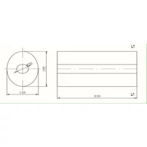 Univerzális ovál kipufogódob, Ø50, 350x210x120mm, 1be1ki
