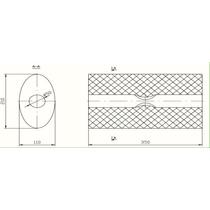 Univerzális ovál kipufogódob, O50, 350x210x120mm, 1beeltolt1kieltolt