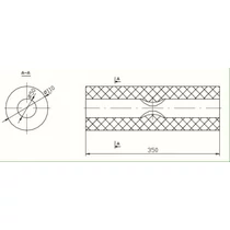 Univerzális ovál kipufogódob, O50, 350x210x120mm, 1be2ki