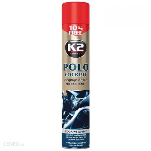 K2AUTO műszerfalápoló és karbantartó spray, 750ml, eper, POLO