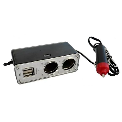 Szivargyújtó elosztó 2 + 2 USB (CC42932-CH) (KC)