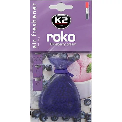 K2AUTO áfonya illatú légfrissítő csomag, 20g, roko Blueberry cream