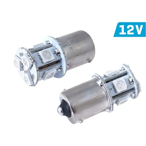 Izzó, VISION PR21/5W BAY15d 12V 8x5050SMD, piros (KC)