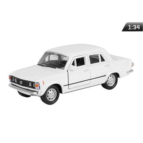 Makett autó, 1:34, PRL FIAT 125p, fehér
