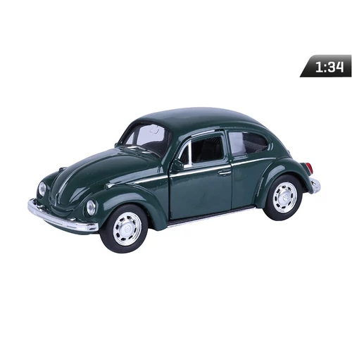 Makett autó, 1:34, Volkswagen Beetle, sötétzöld