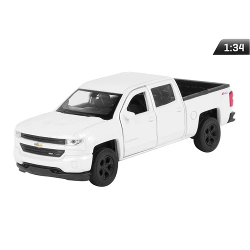 Makett autó, 1:34, Chevrolet Silverado 2017, fehér