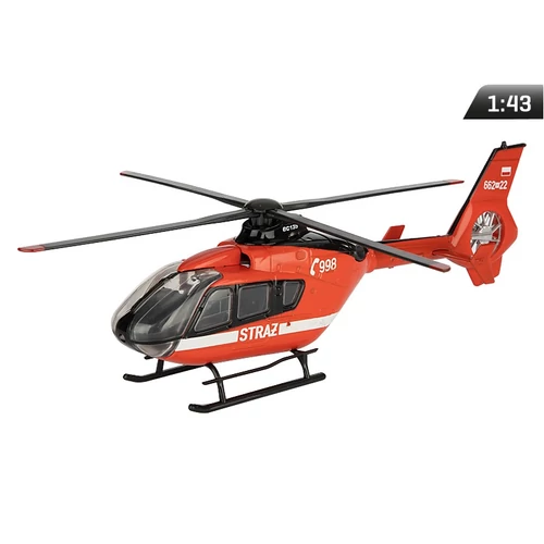 Makett helikoter, 1:43, EC-135 őrség, piros