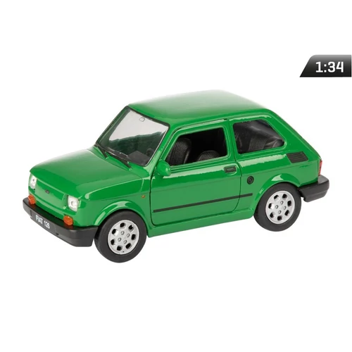 Makett autó, 1:34, PRL Fiat 126p zöld