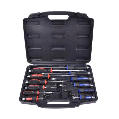 Csavarhúzókészlet tartóban, 12db-os