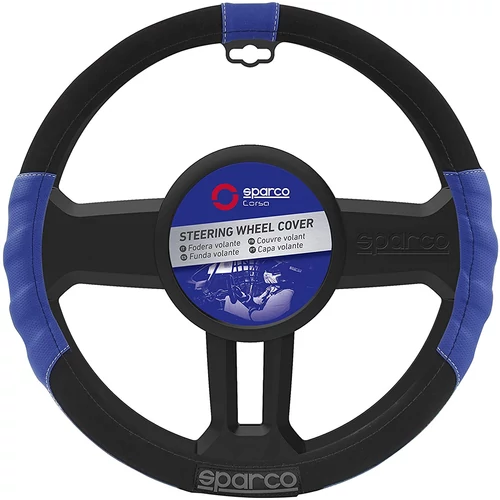 Kormányvédő, Sparco, Sport Line, perforált, kék/fekete, 38 cm (9311)