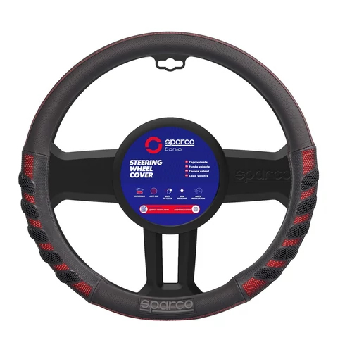 Kormányvédő, Sparco, PVC, fekete-piros, 38 cm (SPS101RD)