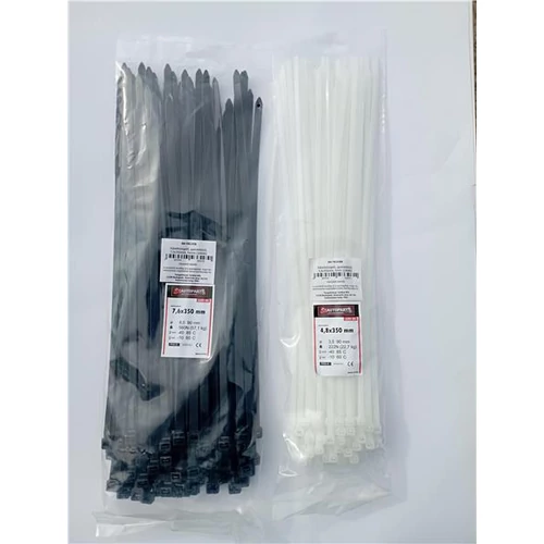 Kábelkötegelő, gyorskötöző, 2,5x120 mm, fekete (100db)