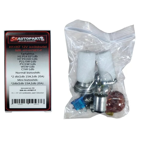H1 + H7 12V izzókészlet, papír dobozban