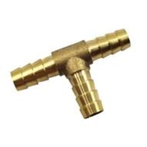 Eltérő végű fém T-elosztó, 2x 04mm, 1x 08mm, üzemanyagcsőtoldó