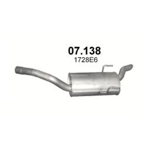 Marix hátsó kipufogódob, Cit. Evasion 2.0, Fiat Ulys. 2.0, Peug. 806 2.0, 1995-2004