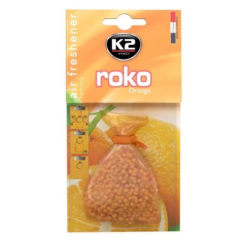 K2AUTO narancs illatú légfrissítő csomag, 20g, roko