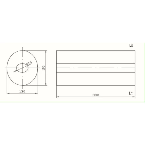 Univerzális ovál kipufogódob, Ø50, 350x210x120mm, 1be1ki