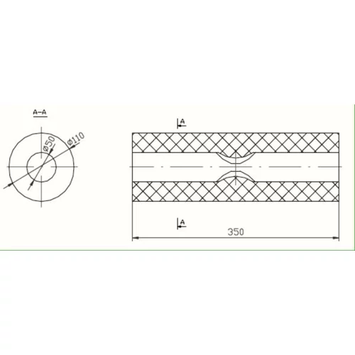 Univerzális ovál kipufogódob, O50, 350x210x120mm, 1be2ki