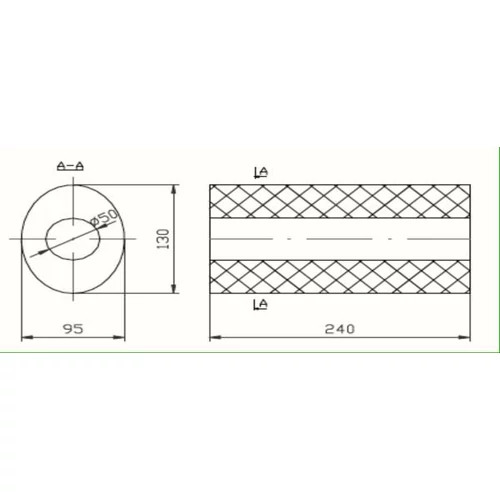 Univerzális ovál kipufogódob, Ø50, 350x210x120mm, 1be1kieltolt