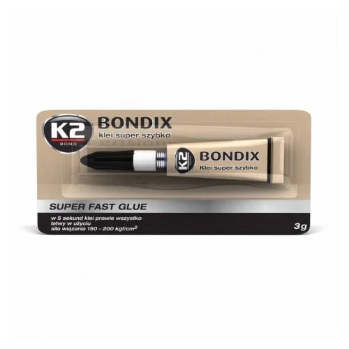 K2AUTO pillanatragasztó, 3g, BONDIX SUPER FAST GLUE